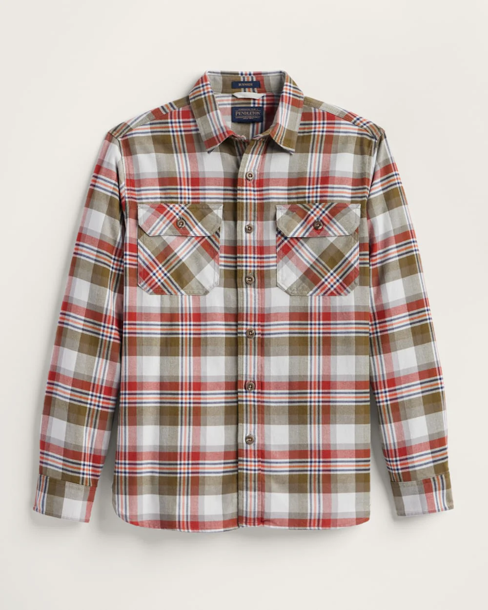 Pendleton Men's Plaid Burnside Doublebrushed Flannel Shirt - Image 6